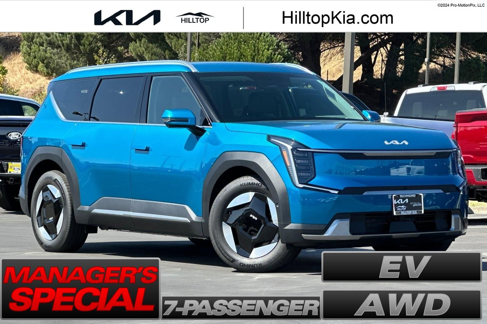 Ocean Blue 2026 Kia EV9 SUV / Crossover All-Wheel Drive 1-Speed Automatic