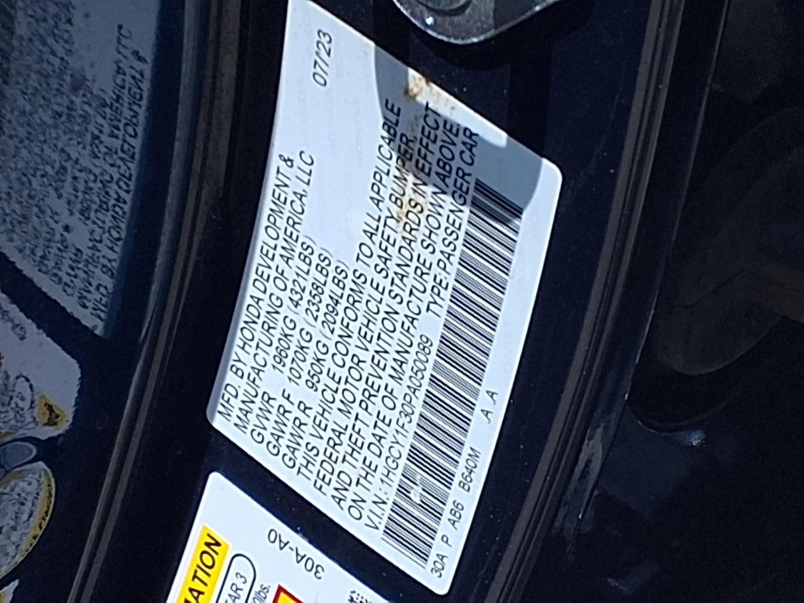 2023 Honda Accord EX  at DeMontrond Mazda