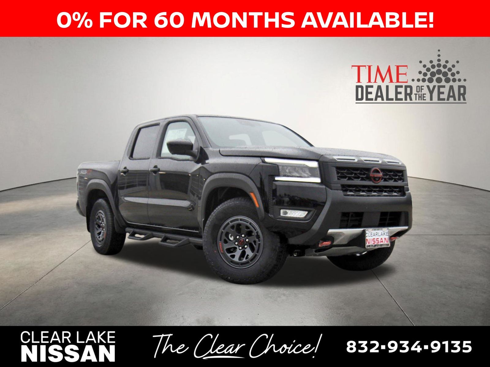 Super Black 2026 Nissan Frontier PRO-4X Crew Cab 4WD Pickup Truck Four-Wheel Drive 9-Speed Automatic Overdrive