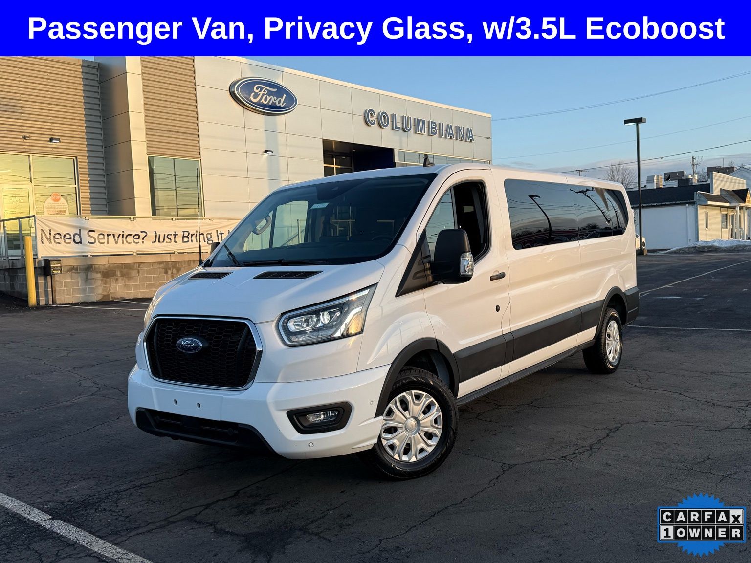 Oxford White 2023 Ford Transit Passenger Van Rear-Wheel Drive