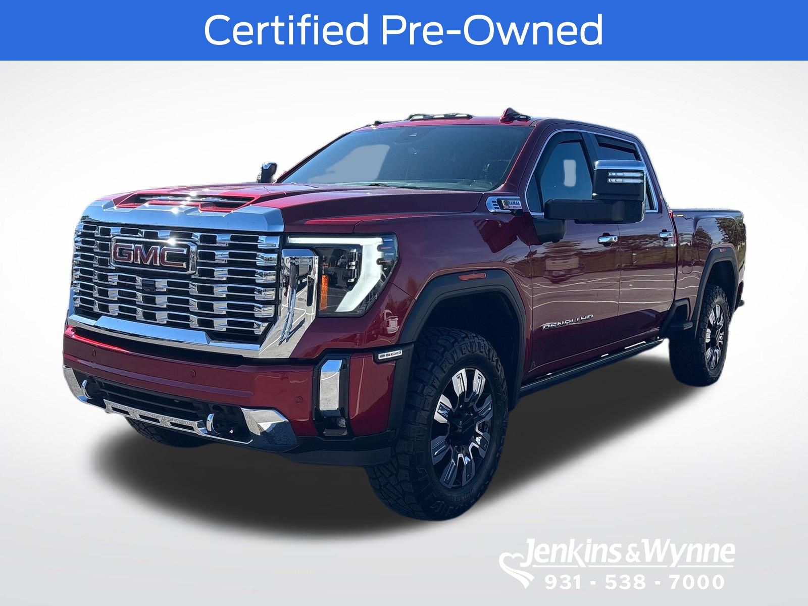 Volcanic Red Tintcoat 2024 GMC Sierra 2500HD Denali Crew Cab 4WD Pickup Truck Four-Wheel Drive Automatic