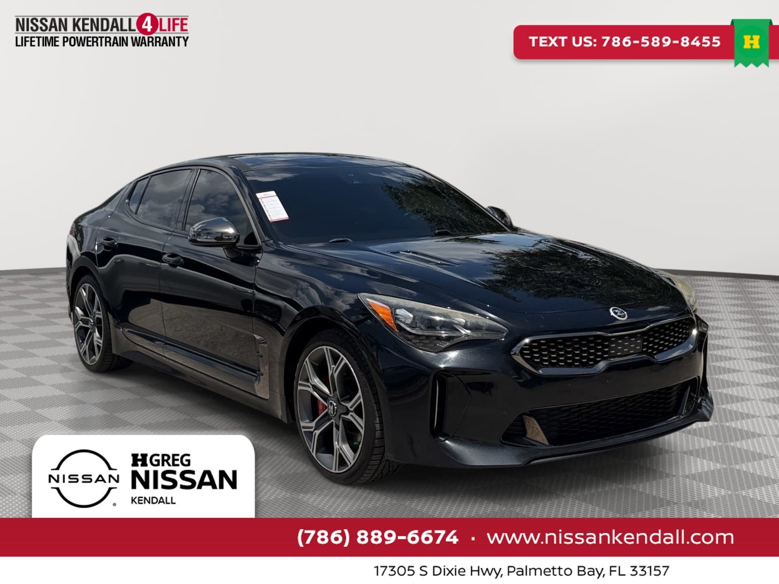 Aurora Black 2019 Kia Stinger Sedan Rear-Wheel Drive 8-Speed Automatic