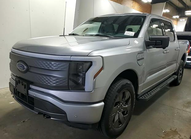 Silver Metallic 2023 Ford F-150 Lightning Pickup Truck All-Wheel Drive Automatic