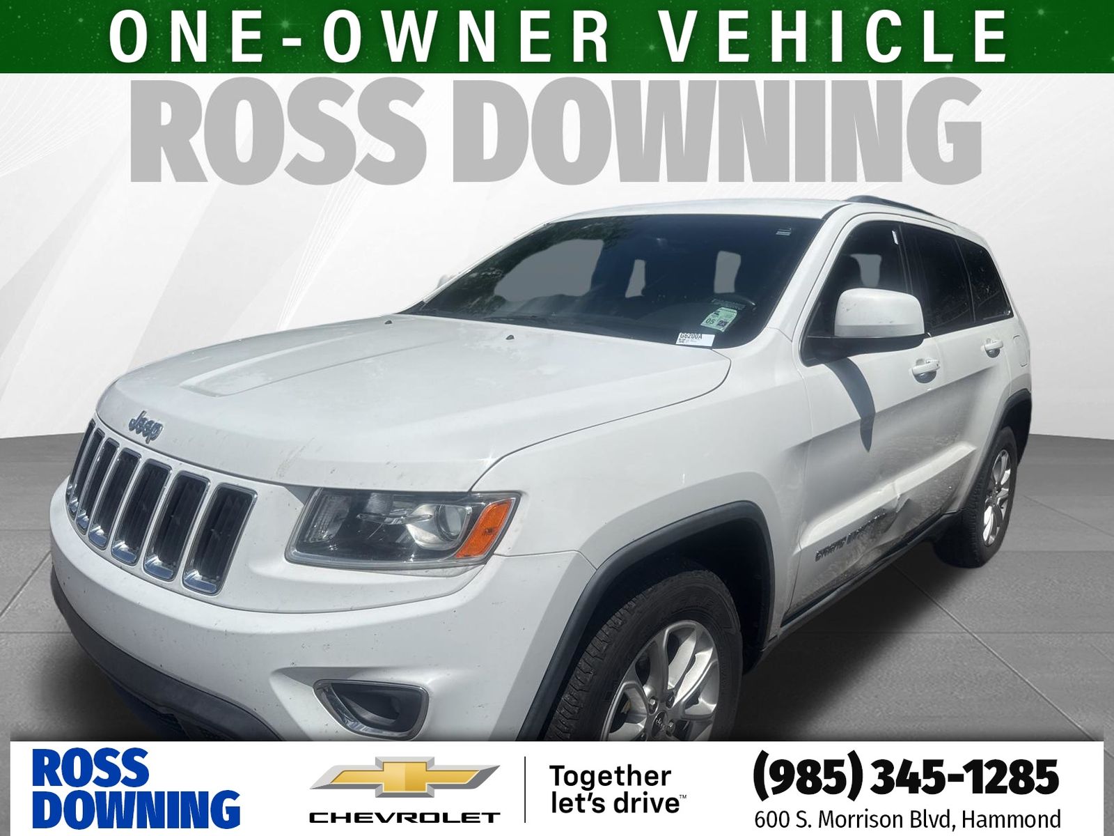 Bright White Clearcoat 2016 Jeep Grand Cherokee Laredo SUV / Crossover 4X2 8-Speed Automatic