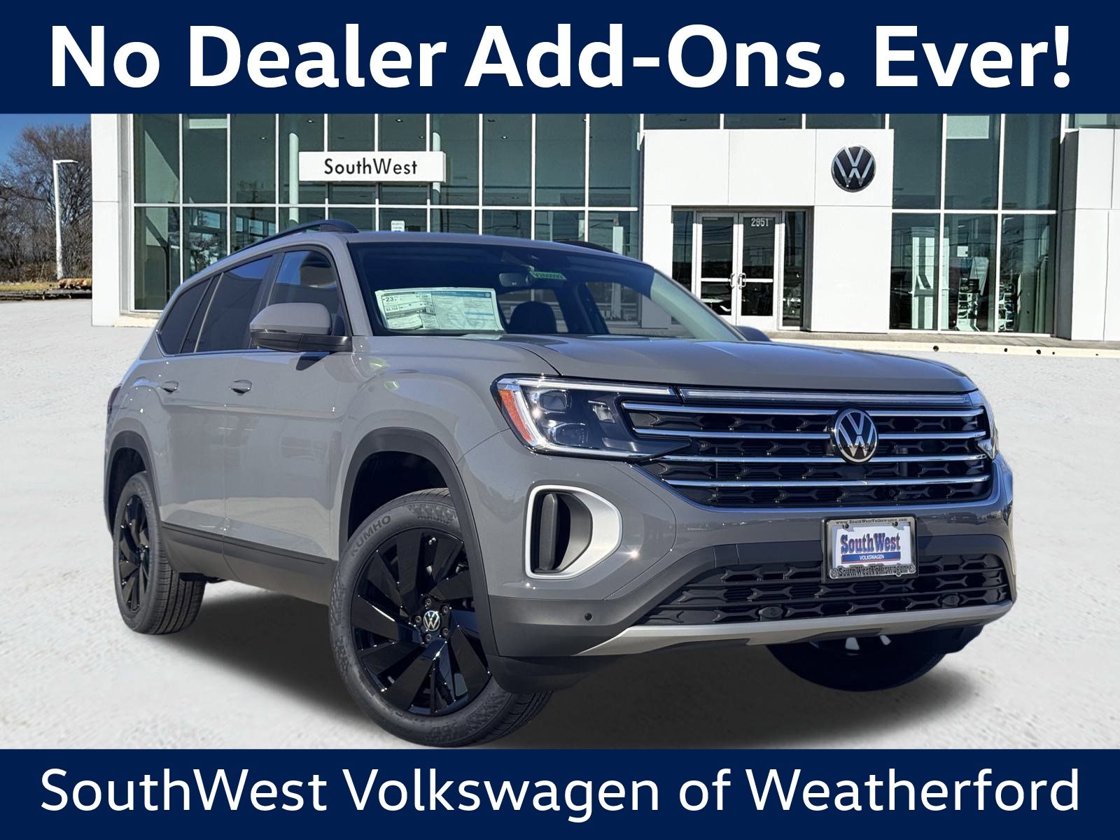 Pure Gray 2026 Volkswagen Atlas SE FWD with Technology SUV / Crossover Front-Wheel Drive 8-Speed Automatic