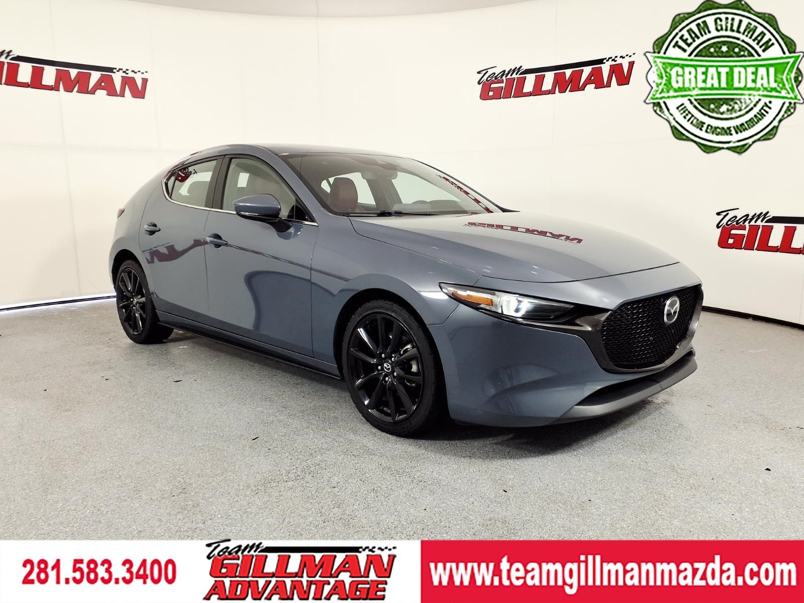 Machine Gray Metallic 2019 Mazda MAZDA3 Premium Hatchback FWD Hatchback Front-Wheel Drive 6-Speed Manual