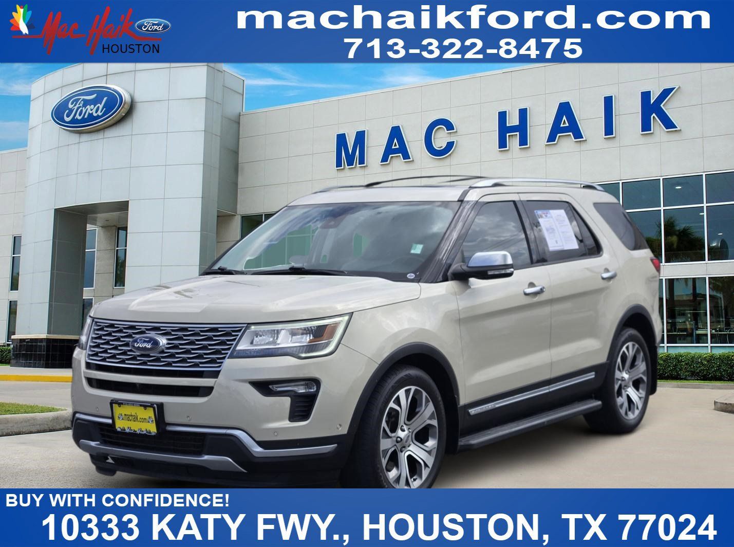 Gray (Platinum Dune Metallic Tri-Coat) 2018 Ford Explorer Platinum AWD SUV / Crossover All-Wheel Drive 6-Speed Automatic