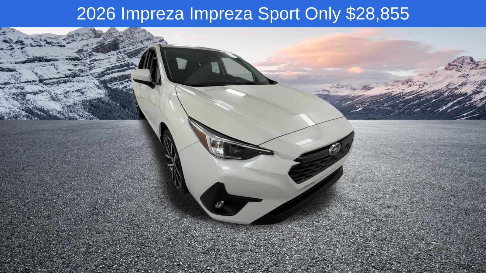 Crystal White Pearl 2026 Subaru Impreza Wagon All-Wheel Drive Continuously Variable Transmission