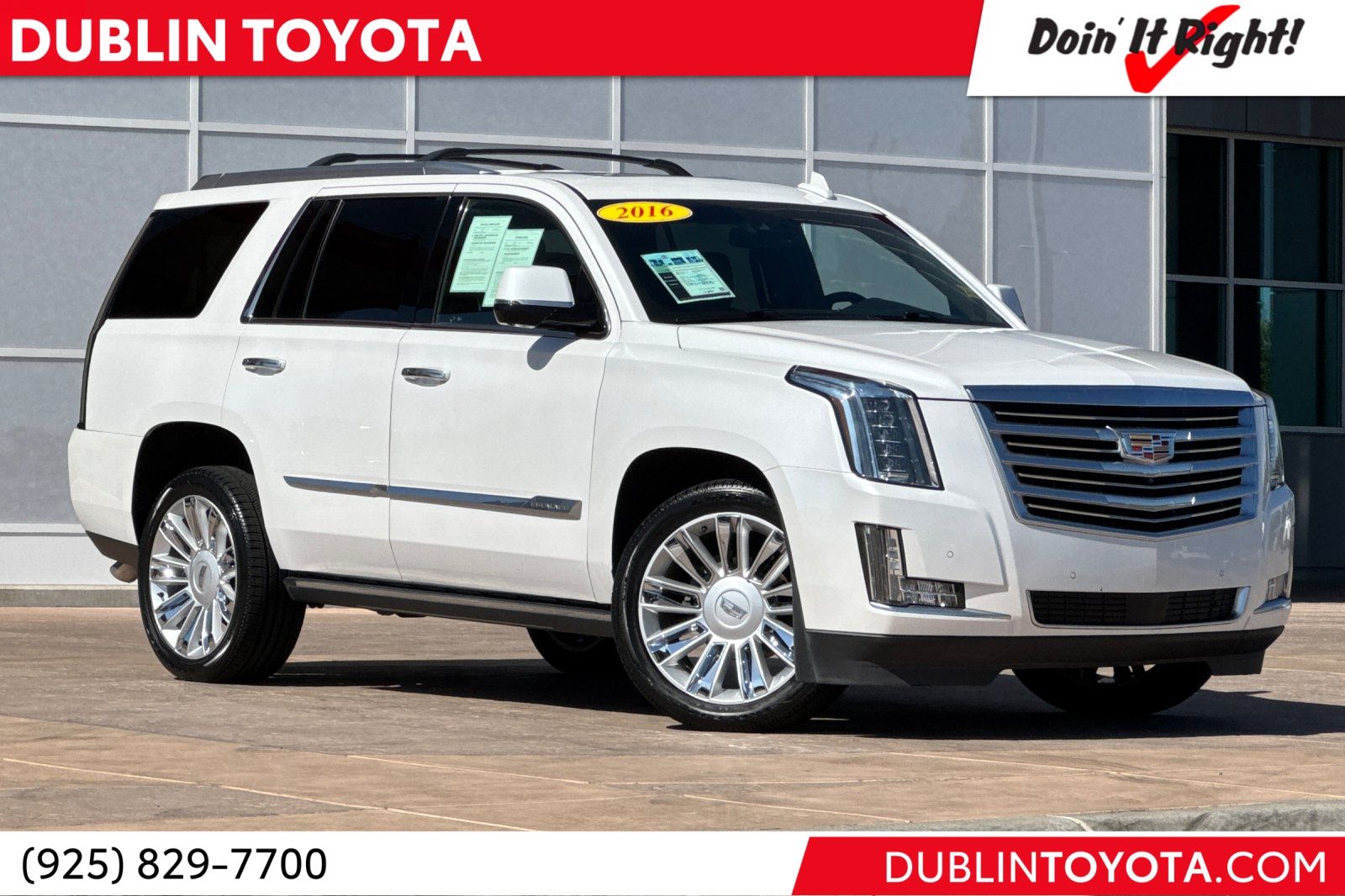 Crystal White 2016 Cadillac Escalade SUV / Crossover Four-Wheel Drive 8-Speed Automatic