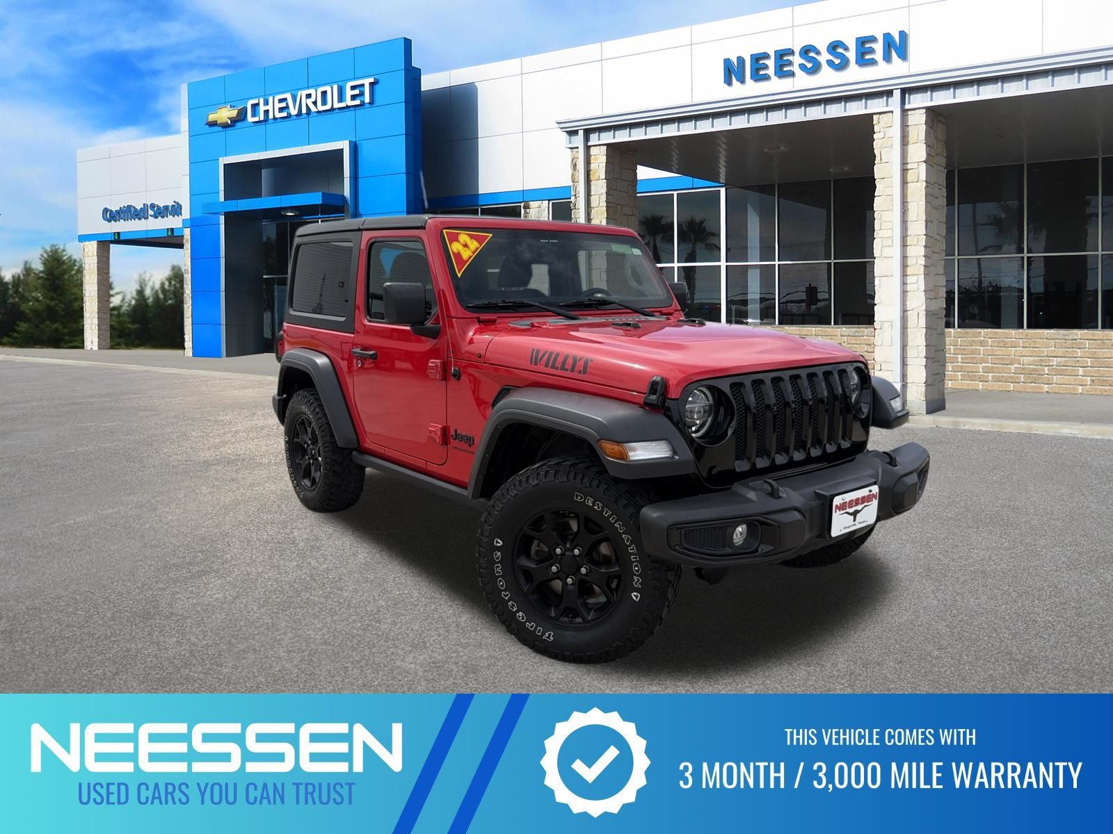 Red Clearcoat 2022 Jeep Wrangler SUV / Crossover Four-Wheel Drive 8-Speed Automatic