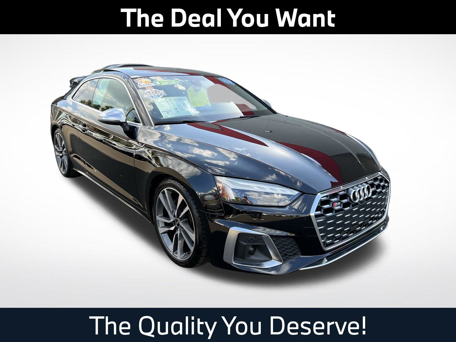 Black Metallic 2022 Audi S5 3.0T quattro Premium Coupe AWD Coupe All-Wheel Drive 8-Speed Automatic