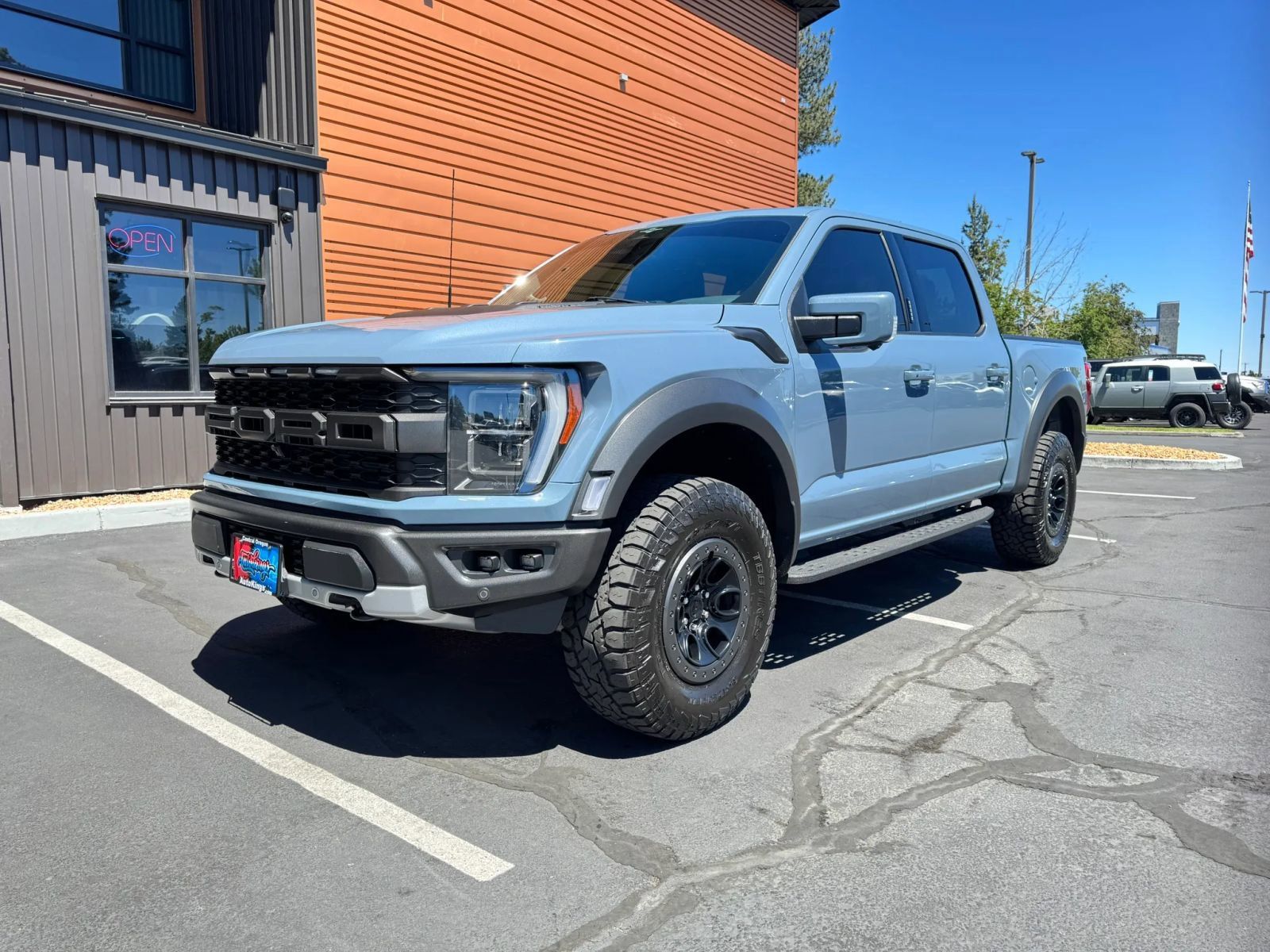 Blue (Azure Gray Metallic) 2023 Ford F-150 Raptor SuperCrew 4WD Pickup Truck Four-Wheel Drive Automatic