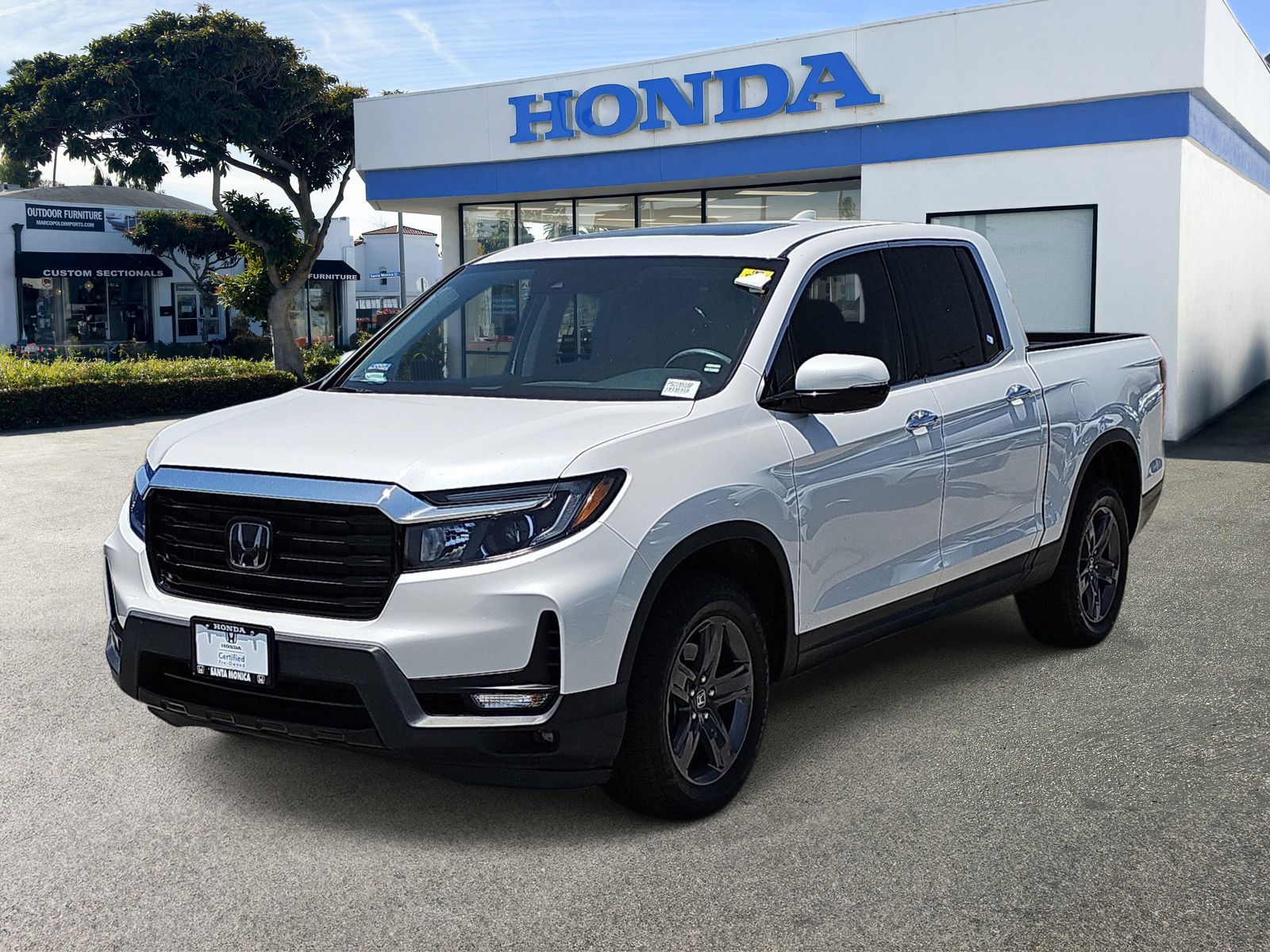 White 2023 Honda Ridgeline RTL-E AWD Pickup Truck All-Wheel Drive 9-Speed Automatic