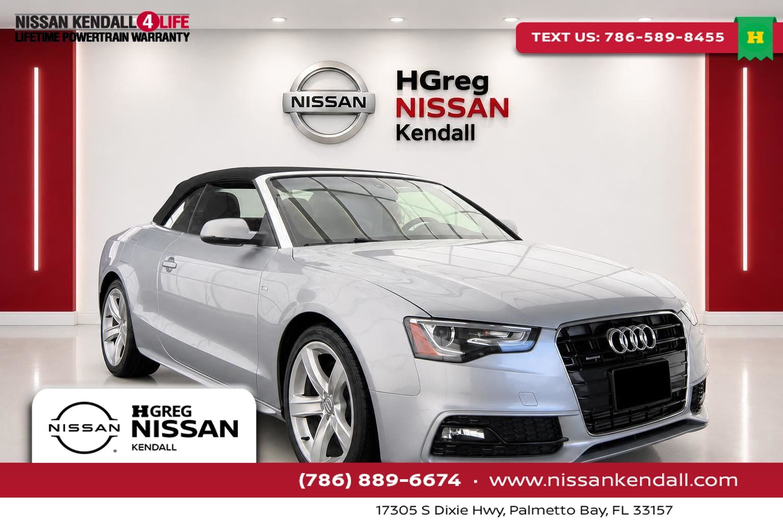 Silver Metallic 2016 Audi A5 Convertible All-Wheel Drive 8-Speed Automatic