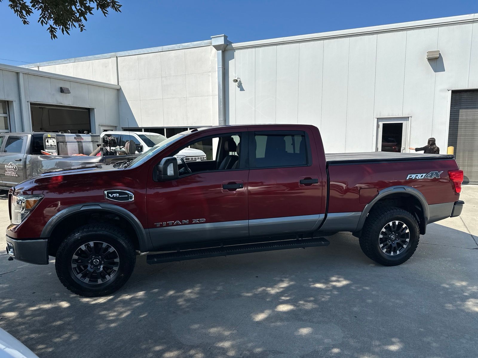Cayenne Red 2017 Nissan Titan Pickup Truck Four-Wheel Drive 7-Speed Automatic