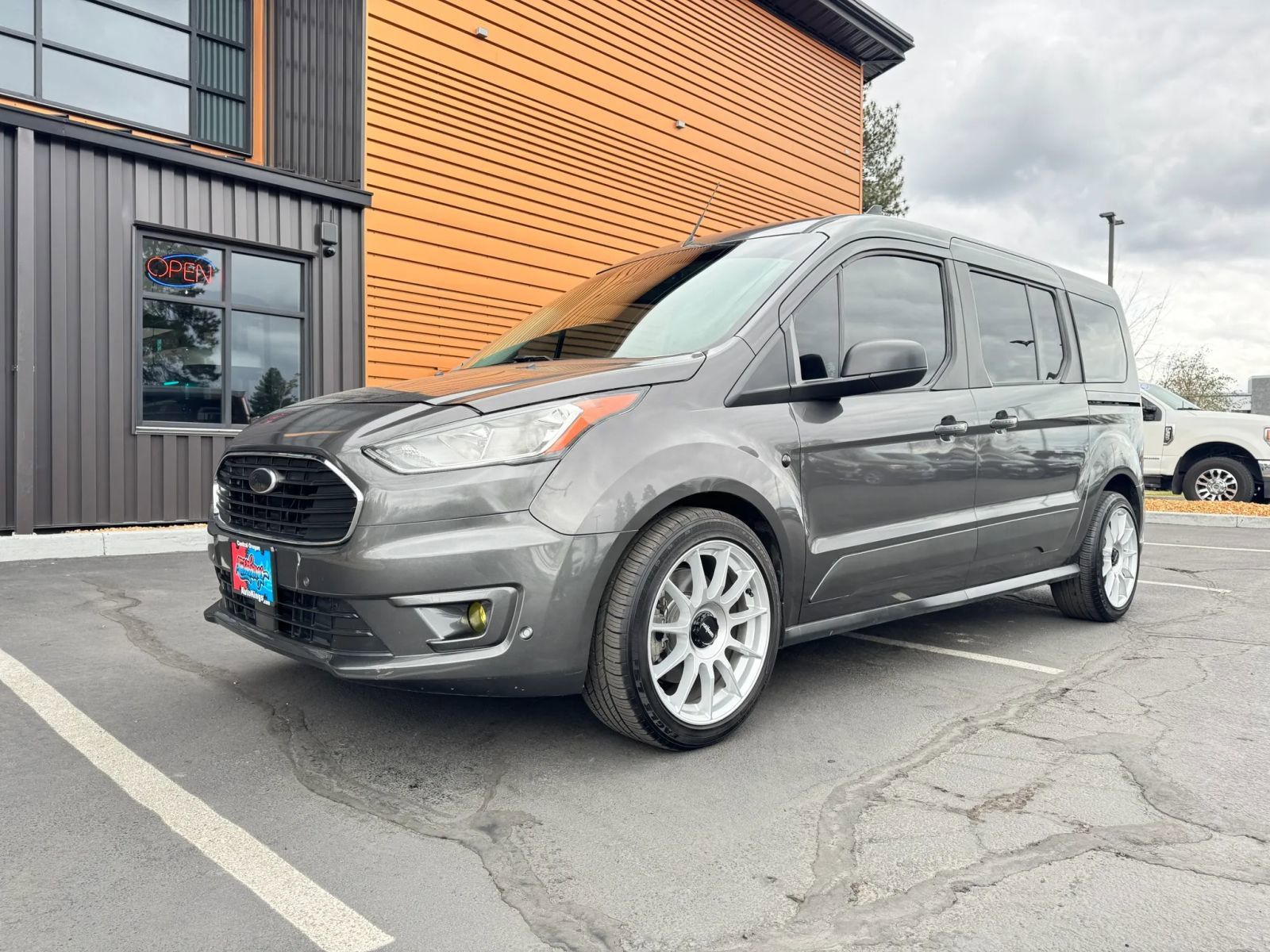 Gray (Magnetic) 2019 Ford Transit Connect Wagon XLT LWB FWD with Rear Cargo Doors Van Front-Wheel Drive 8-Speed Automatic