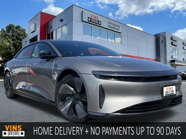 Gray 2024 Lucid Air Touring AWD Sedan All-Wheel Drive 1-Speed Automatic