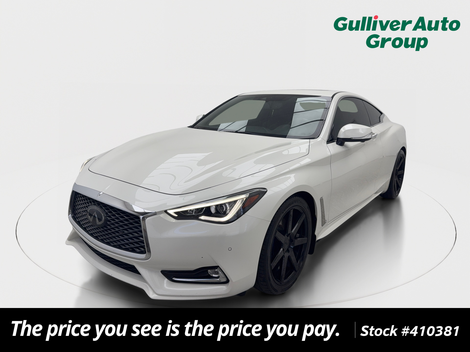 Majestic White 2021 INFINITI Q60 Coupe Rear-Wheel Drive 7-Speed Automatic