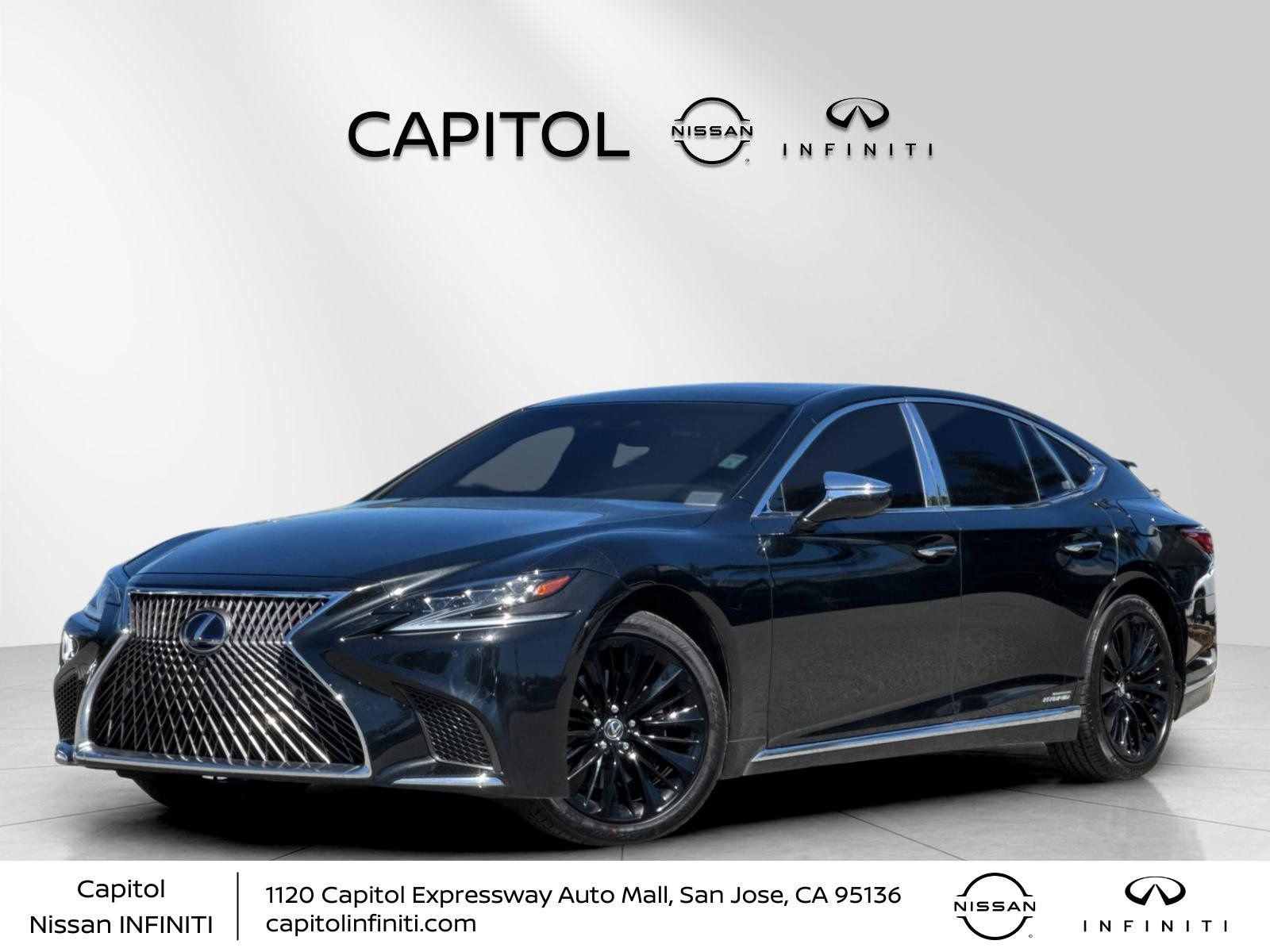 Black (Caviar) 2018 Lexus LS Hybrid 500h RWD Sedan Rear-Wheel Drive Continuously Variable Transmission