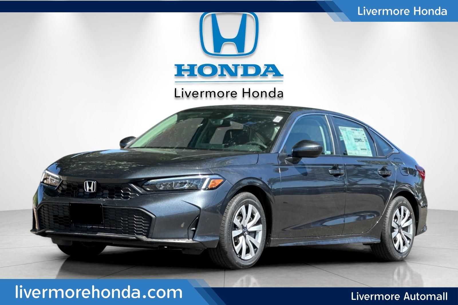 Meteorite Gray Metallic 2026 Honda Civic Sedan Front-Wheel Drive Continuously Variable Transmission