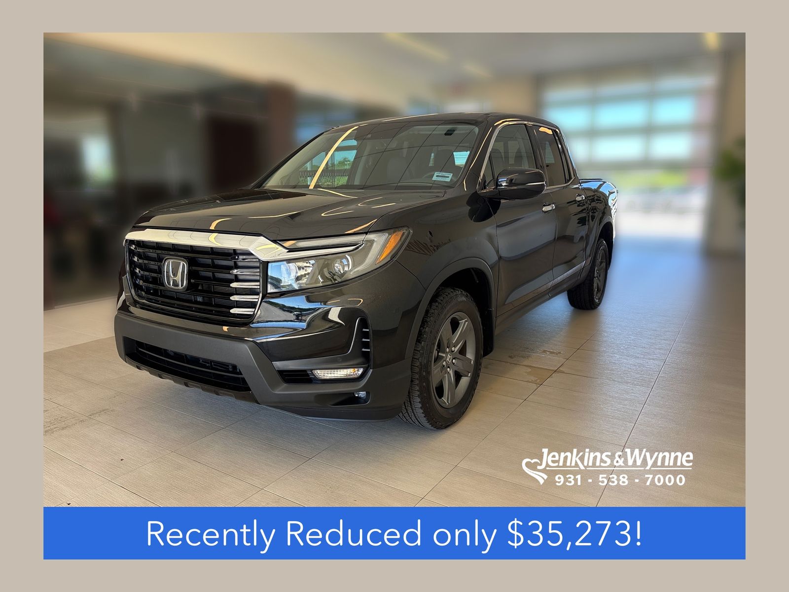 Black 2023 Honda Ridgeline Pickup Truck All-Wheel Drive 9-Speed Automatic