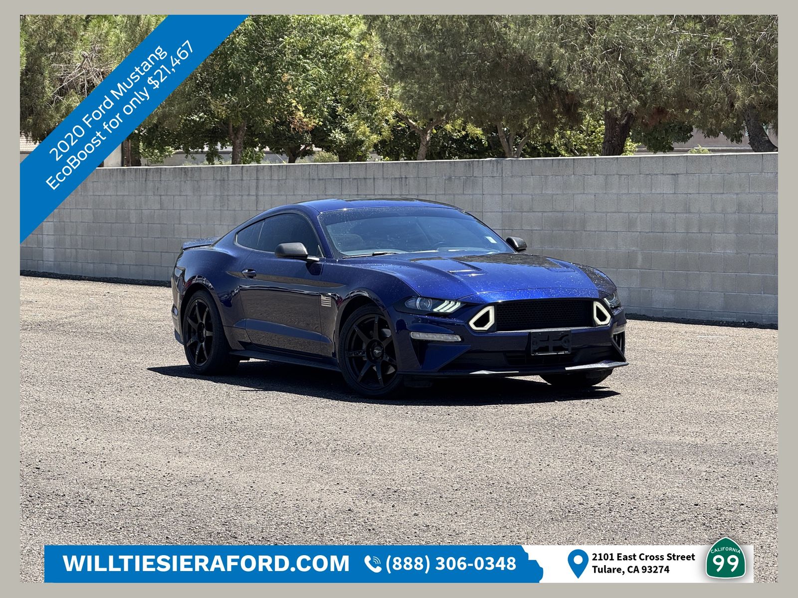 Kona Blue Metallic 2020 Ford Mustang Coupe Rear-Wheel Drive Automatic