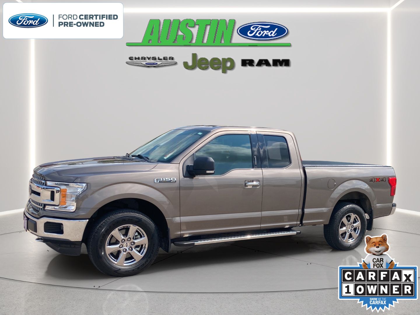 Stone Gray 2018 Ford F-150 Pickup Truck Four-Wheel Drive Automatic