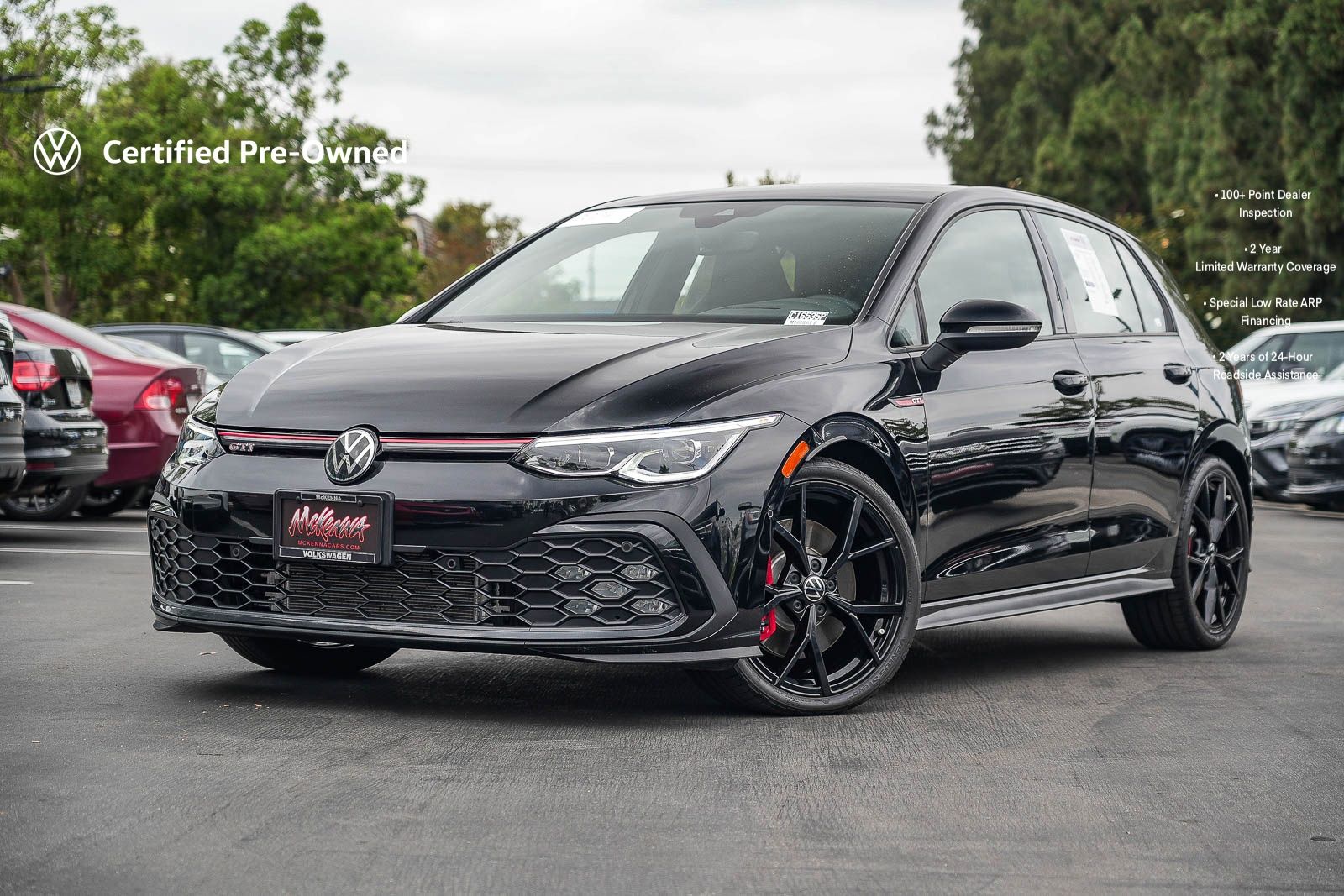 Deep Black Pearl 2024 Volkswagen Golf GTI Hatchback Front-Wheel Drive 6-Speed Manual