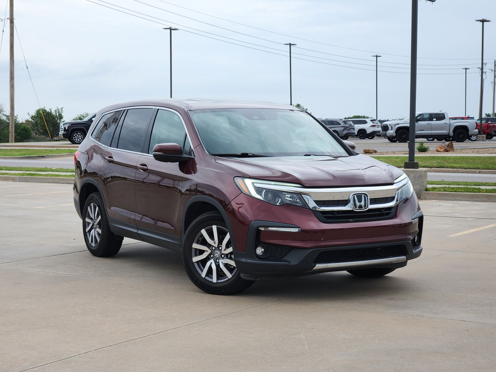Red (Deep Scarlet Pearl) 2019 Honda Pilot EX-L AWD with Navigation and RES SUV / Crossover All-Wheel Drive 6-Speed Automatic