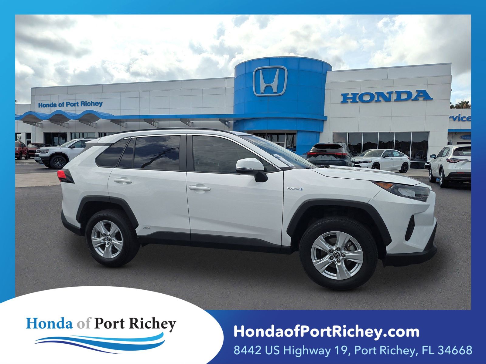 Super White 2021 Toyota RAV4 Hybrid LE AWD SUV / Crossover All-Wheel Drive Continuously Variable Transmission