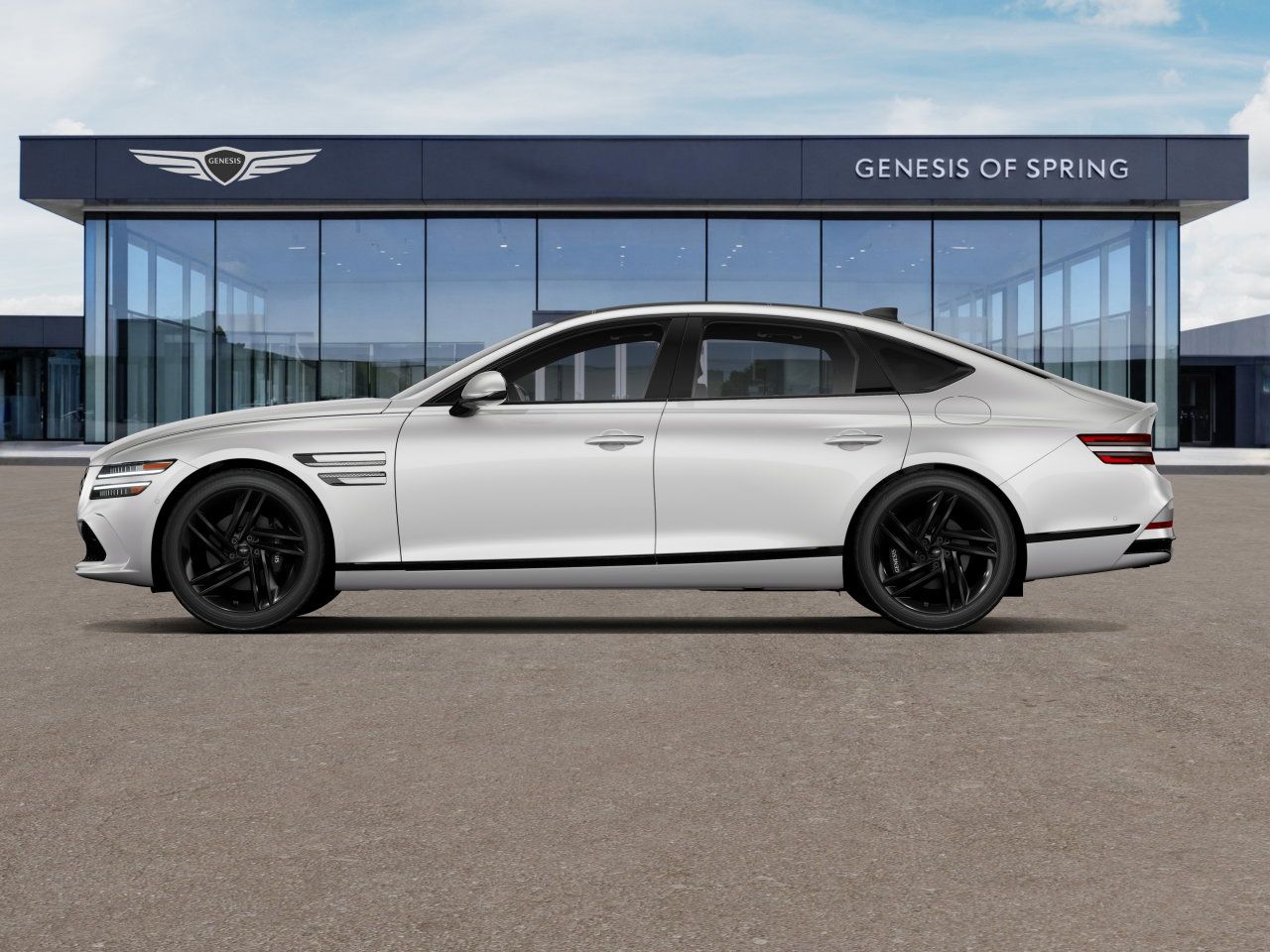 2026 Genesis G80 3.5T Prestige Black White at Genesis of Spring