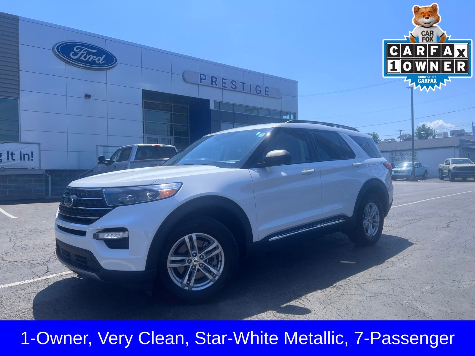 Star White Metallic Tri-Coat 2023 Ford Explorer SUV / Crossover All-Wheel Drive Automatic
