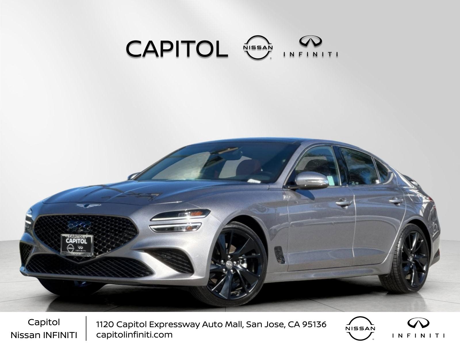 Savile Silver 2023 Genesis G70 2.0T RWD Sedan Rear-Wheel Drive 8-Speed Automatic