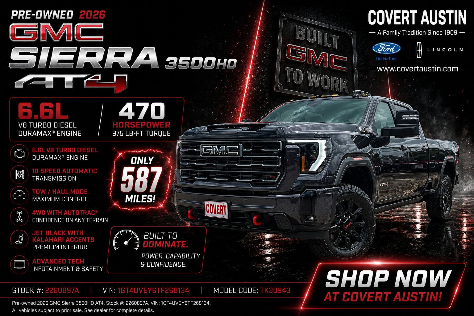 2026 GMC Sierra 3500HD AT4 Crew Cab 4WD