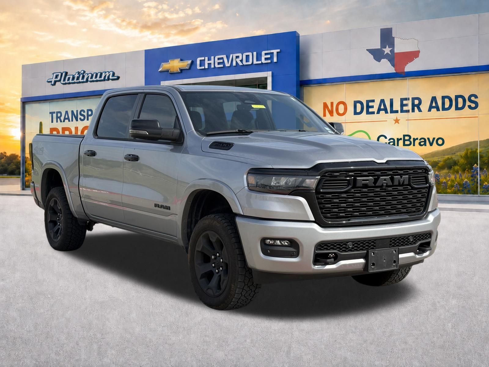 Billet Silver Metallic Clearcoat 2025 RAM 1500 Pickup Truck Four-Wheel Drive 8-Speed Automatic