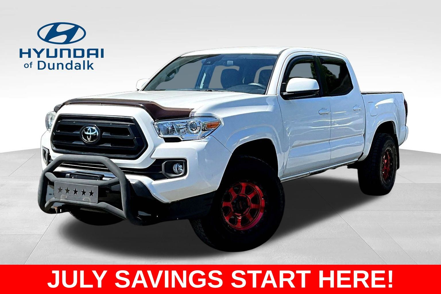 Super White 2021 Toyota Tacoma Pickup Truck Four-Wheel Drive 6-Speed Automatic