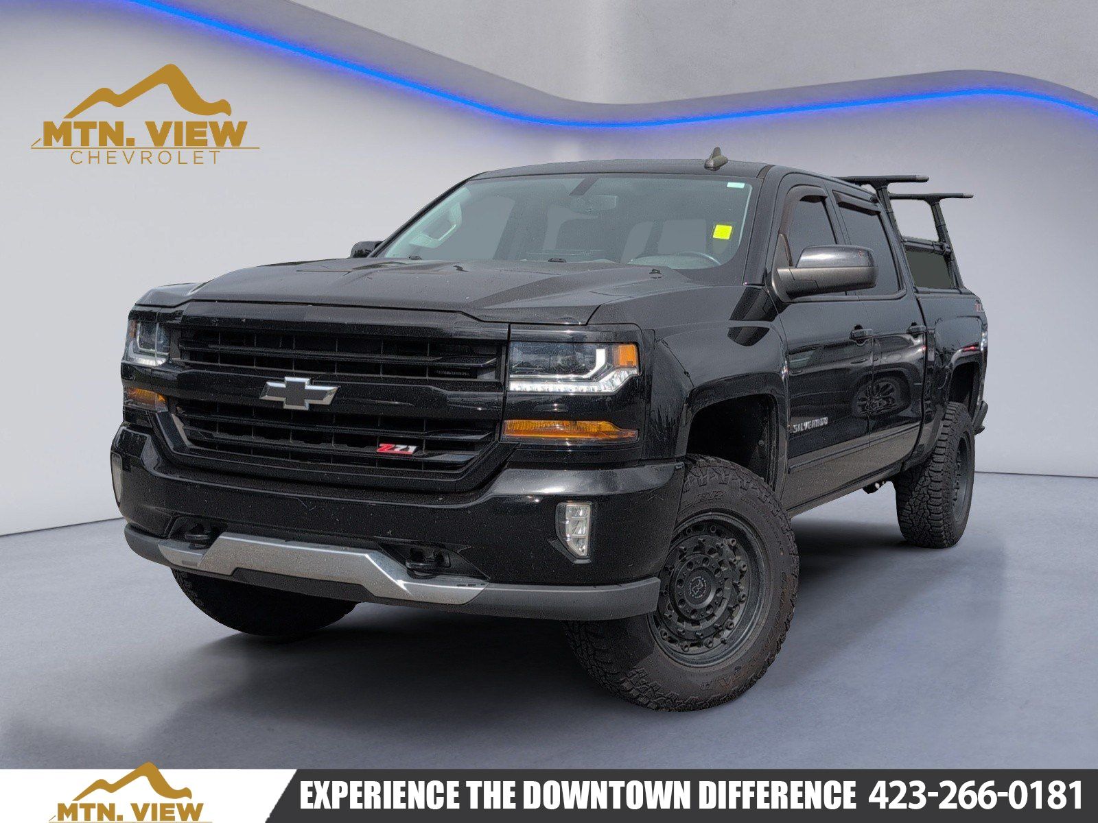 Black 2018 Chevrolet Silverado 1500 Pickup Truck Four-Wheel Drive 6-Speed Automatic Overdrive