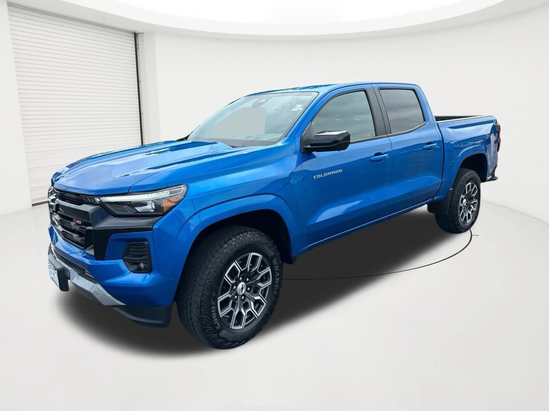 Glacier Blue Metallic 2023 Chevrolet Colorado Pickup Truck Four-Wheel Drive 8-Speed Automatic