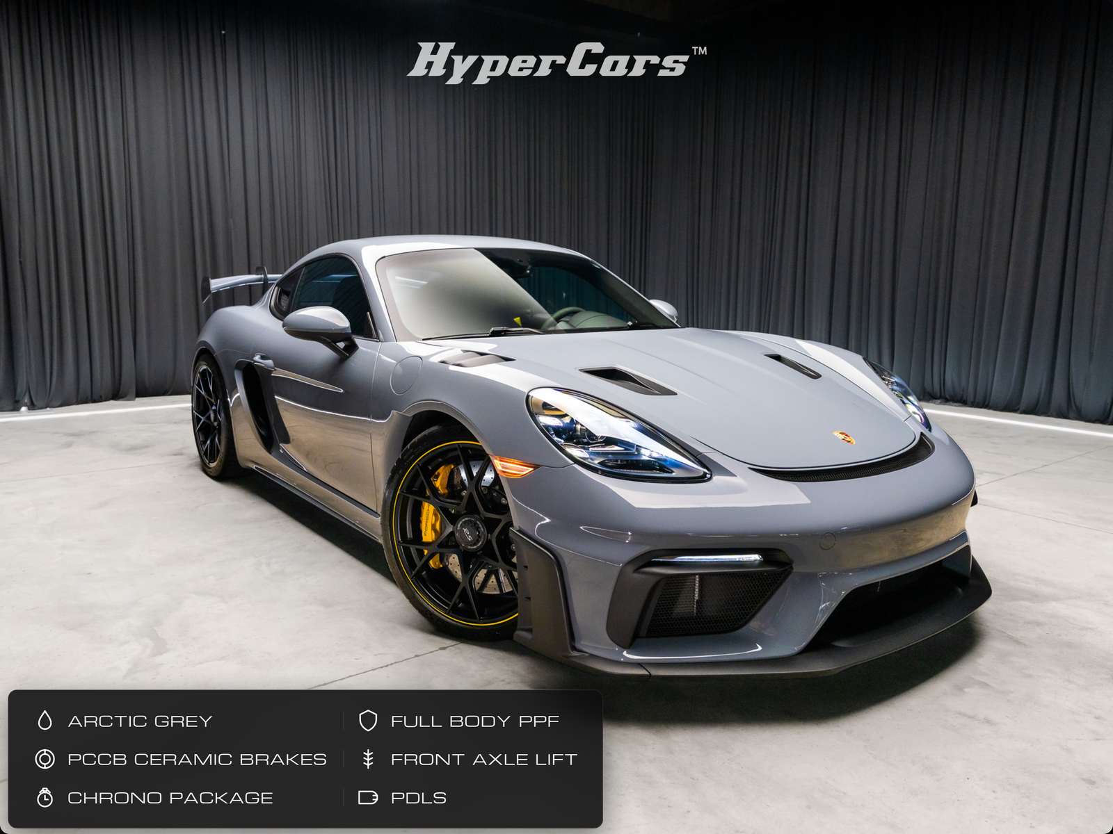 Gray 2024 Porsche 718 Cayman GT4 RS RWD Coupe Rear-Wheel Drive 7-Speed Automatic