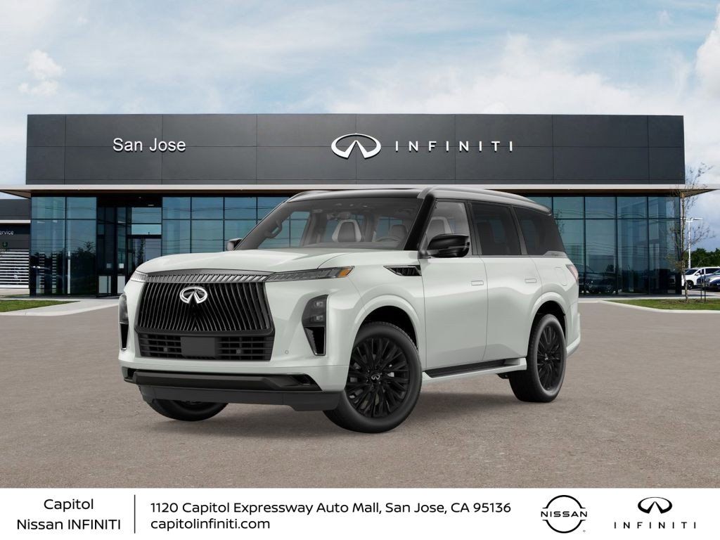 Radiant White/Black Obsidian 2026 INFINITI QX80 Autograph 4WD SUV / Crossover All-Wheel Drive 9-Speed Automatic
