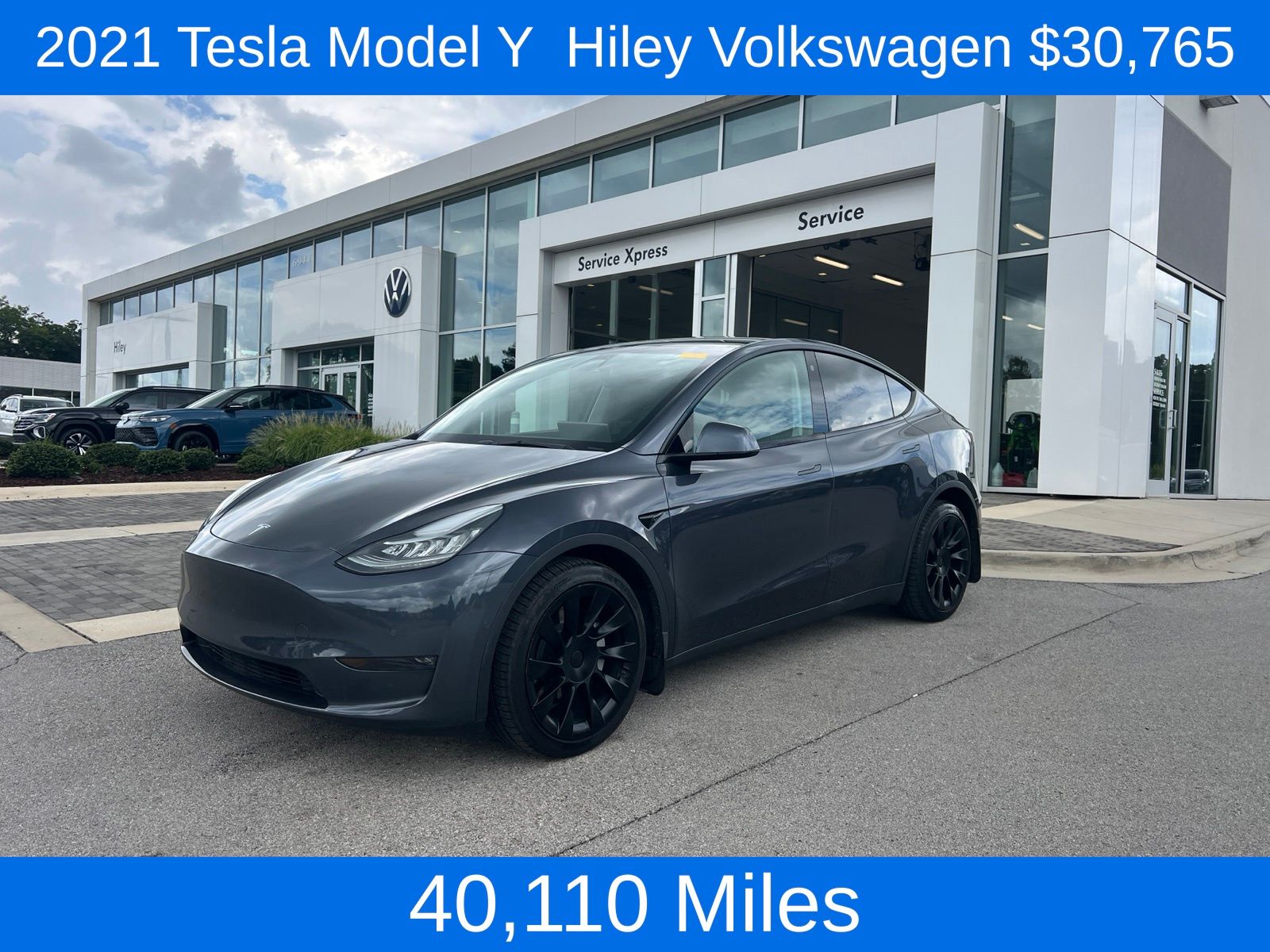 Gray 2021 Tesla Model Y SUV / Crossover All-Wheel Drive 1-Speed Automatic