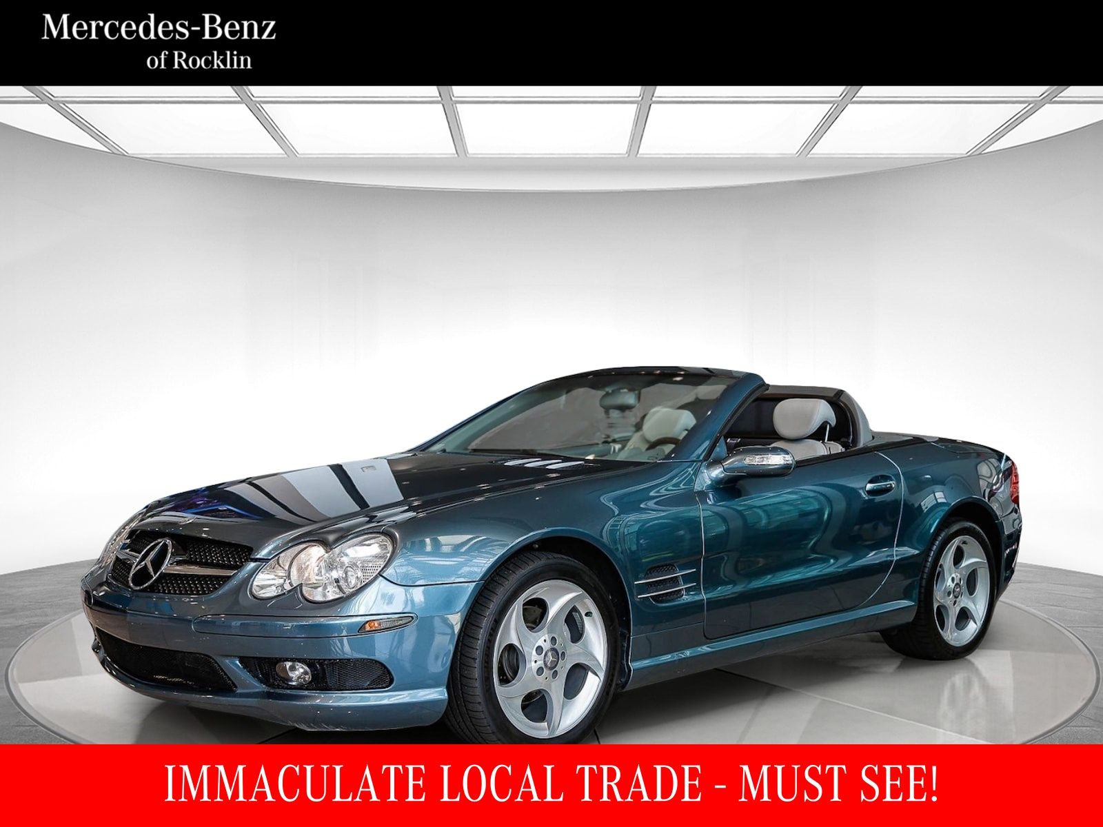 Aegean Blue Metallic 2004 Mercedes-Benz SL-Class Convertible Rear-Wheel Drive 7-Speed Automatic