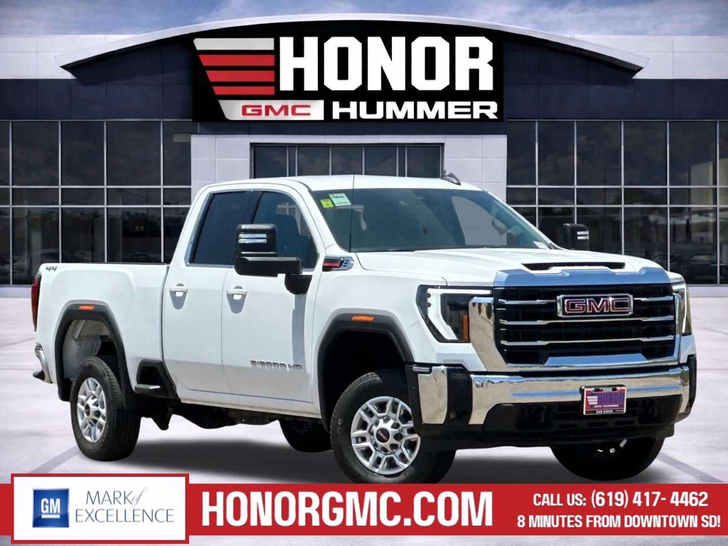 Summit White 2024 GMC Sierra 2500HD Pickup Truck Four-Wheel Drive Automatic