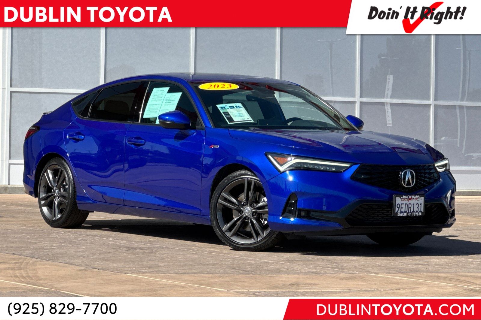 Apex Blue Pearl 2023 Acura Integra Sedan Front-Wheel Drive 6-Speed Manual