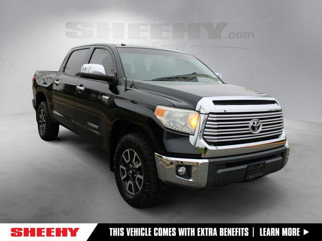 Midnight Black 2017 Toyota Tundra Limited CrewMax 5.7L 4WD Pickup Truck Four-Wheel Drive 6-Speed Automatic Overdrive