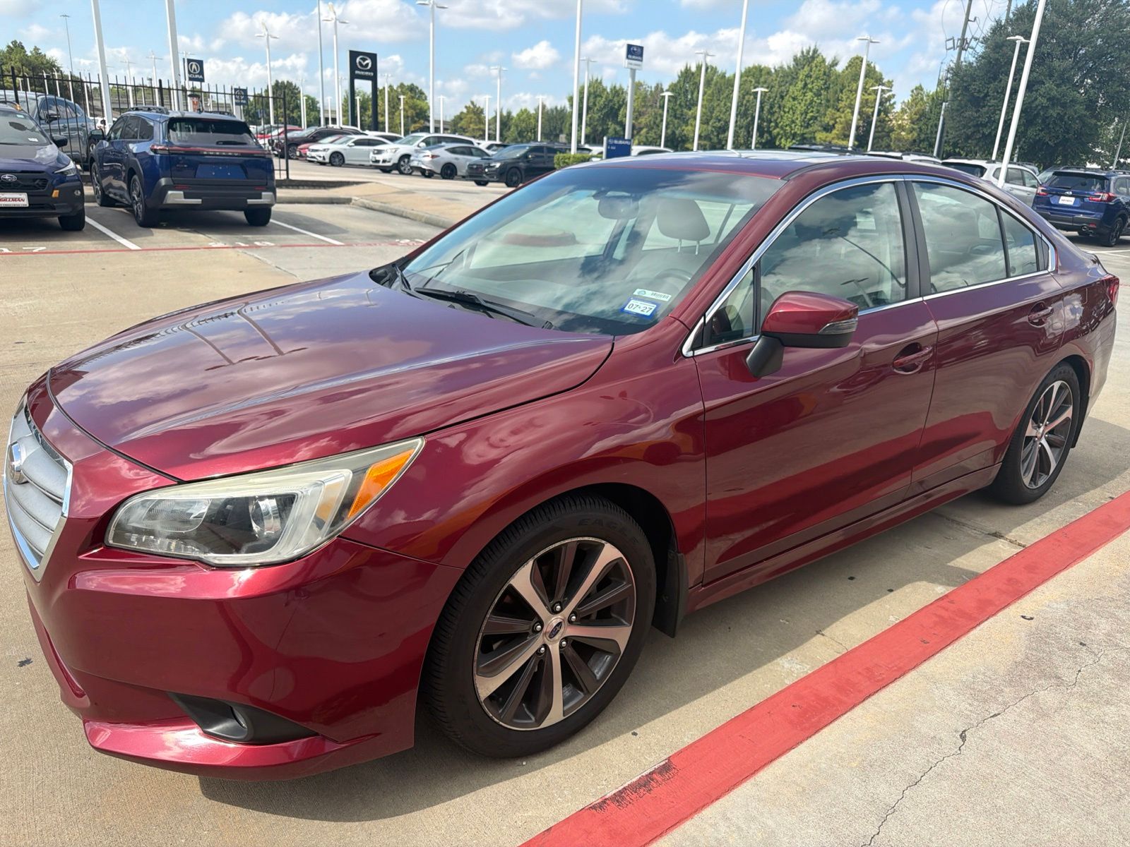 Venetian Red Pearl 2015 Subaru Legacy Sedan All-Wheel Drive Continuously Variable Transmission