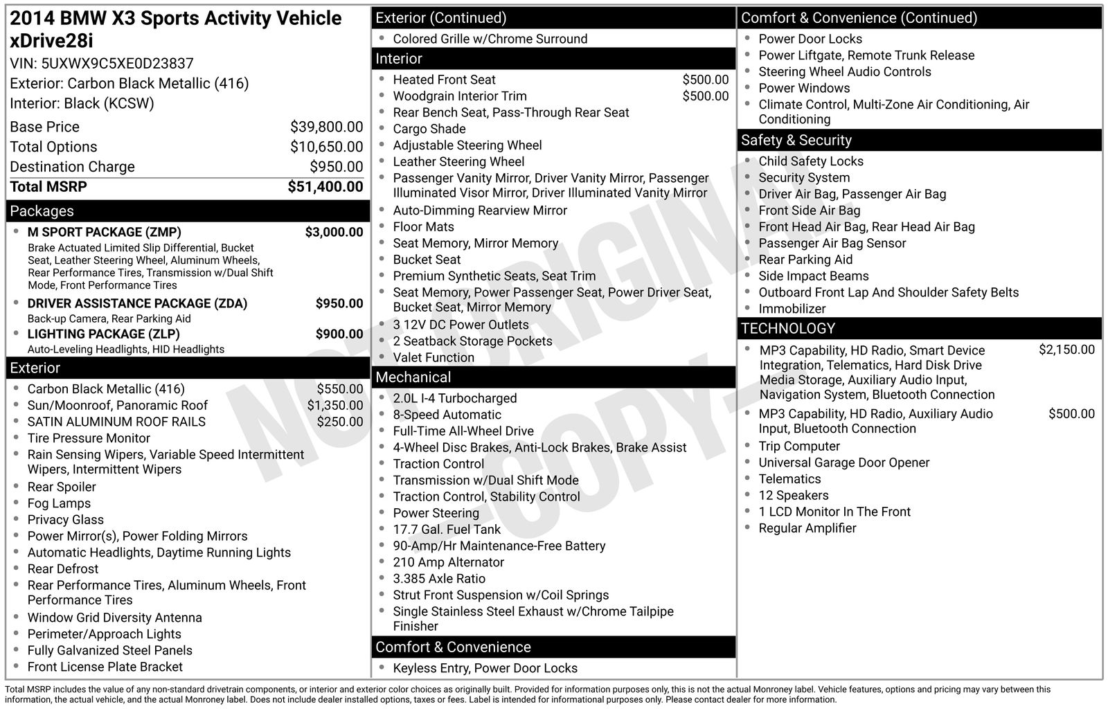 Used Car 2014 Bmw X3  Xdrive28i For Sale Under $10,000 In Austin, Texas
