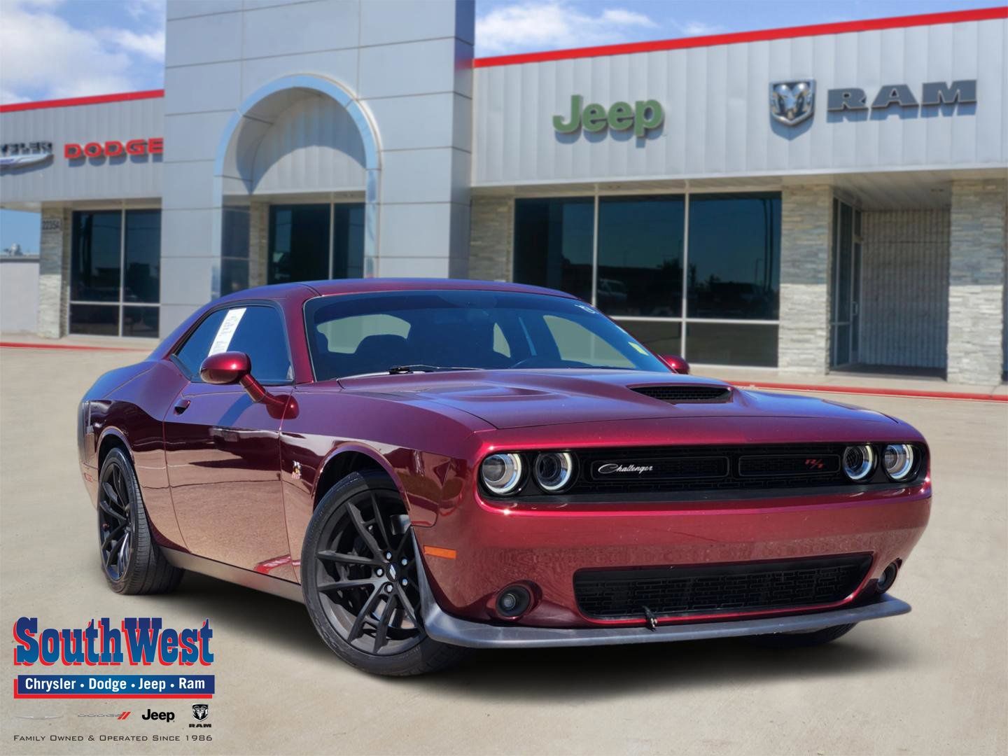 Octane Red Pearlcoat 2020 Dodge Challenger R/T Scat Pack RWD Coupe Rear-Wheel Drive 6-Speed Manual