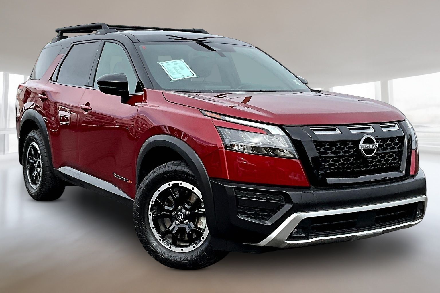 Red (Scarlet Ember Tintcoat/Super Black) 2024 Nissan Pathfinder Rock Creek 4WD SUV / Crossover All-Wheel Drive 9-Speed Automatic