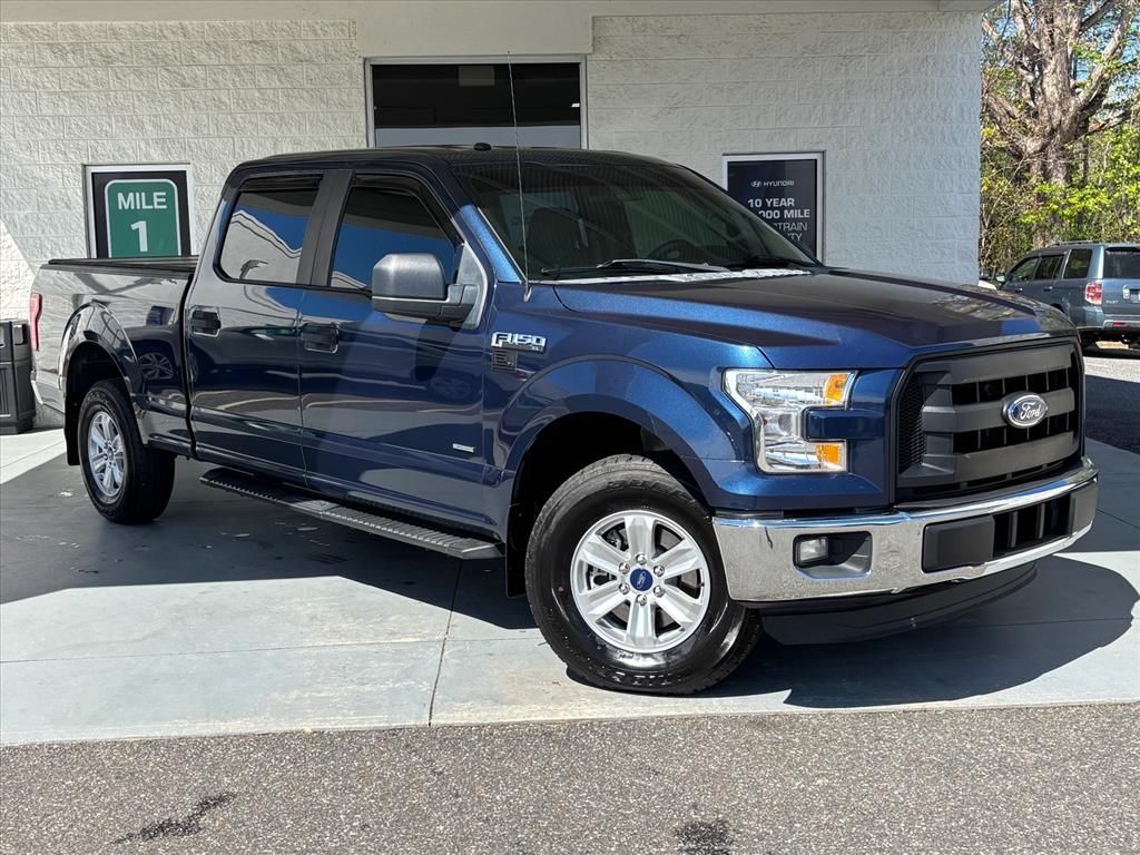 Blue 2016 Ford F-150 XL SuperCrew LB 4WD Pickup Truck Four-Wheel Drive 6-Speed Automatic